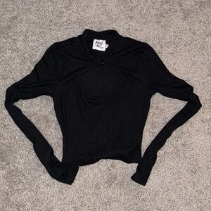 princess polly mock neck long sleeve with cut out